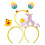 15 Pcs Cute Bunny Headband With Colored Egg Decorations For Easter 3