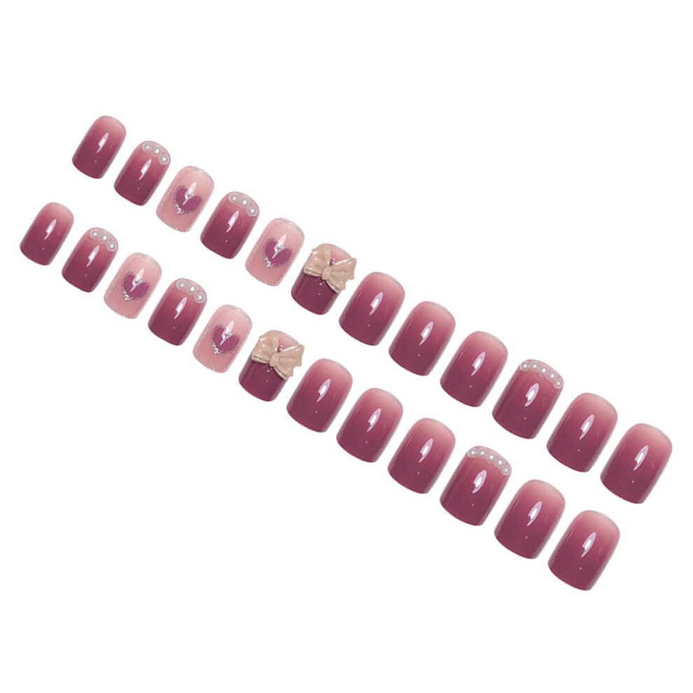 Solustre 48 Pcs Press On Nails Women Detachable Fake Nails Diy Patches