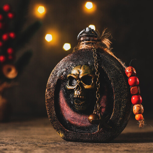 Halloween Pirate Skeleton Flask Stainless Steel Drinking Flask 2