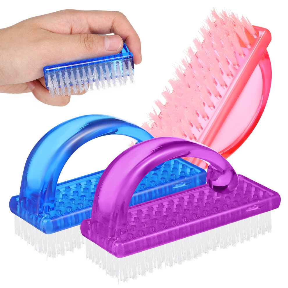 Totority 24 Pcs Handle Grip Nail Brushes Fingernail Cleaner Manicure Tools