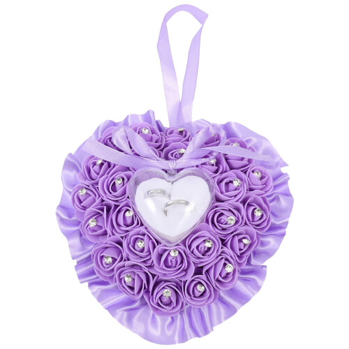 2Pcs Rose Flower Ring Box Storage Case Pillow 1