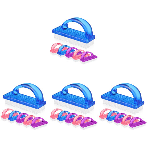 24 Pcs Handle Grip Nail Brushes Fingernail Cleaner Manicure Tools 1