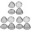 12 Pcs Stainless Steel Mini Sauce Dishes Irregular Containers 4