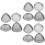 12 Pcs Stainless Steel Mini Sauce Dishes Irregular Containers 8