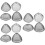 12 Pcs Stainless Steel Mini Sauce Dishes Irregular Containers 9