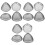 12 Pcs Stainless Steel Mini Sauce Dishes Irregular Containers 5