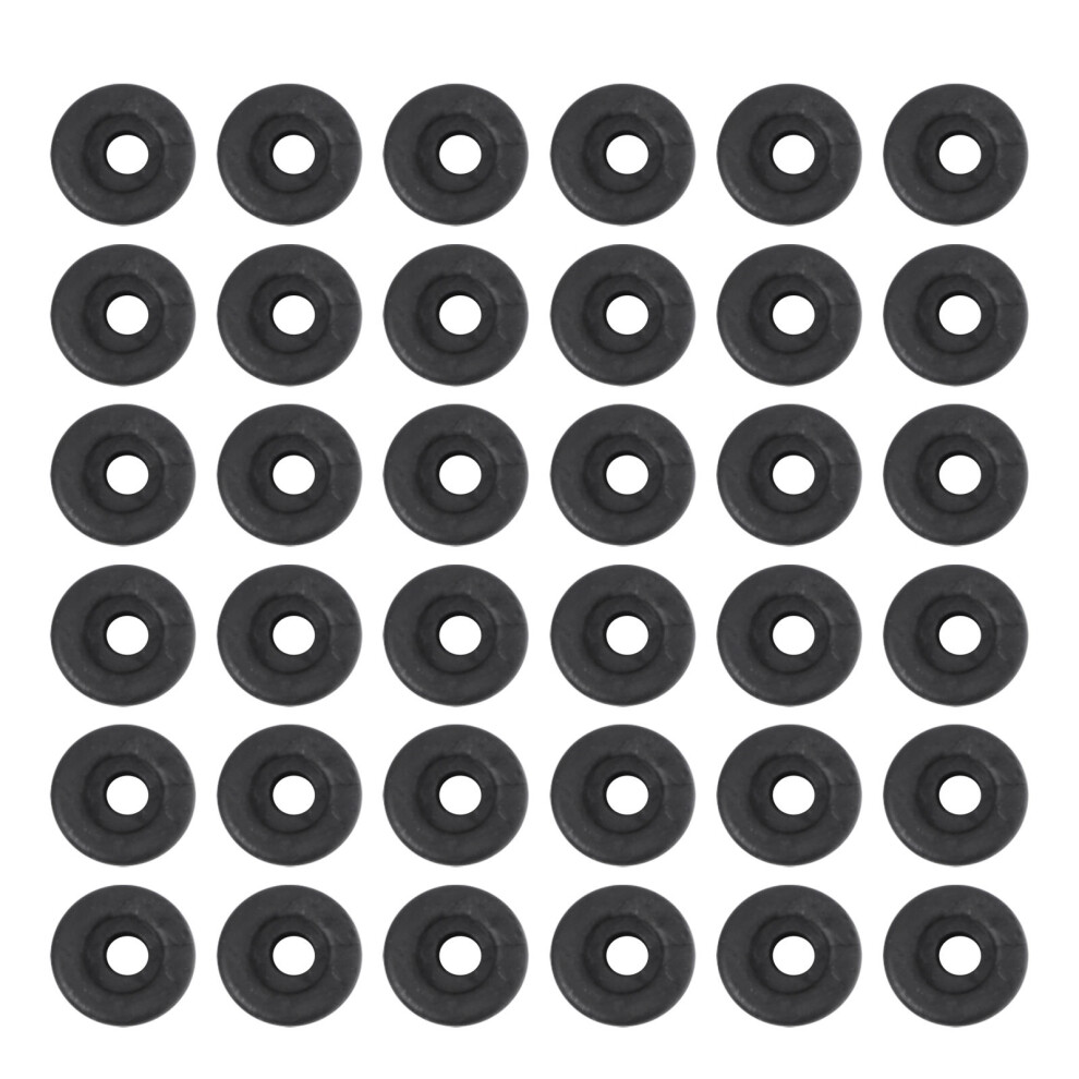 Totority Black 200 Pcs Silicone Pin Cushion Coil Machine Needles Grommets Tools