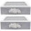 2 Pcs Wooden Compartment Storage Box Rose Carved Tea Container 5
