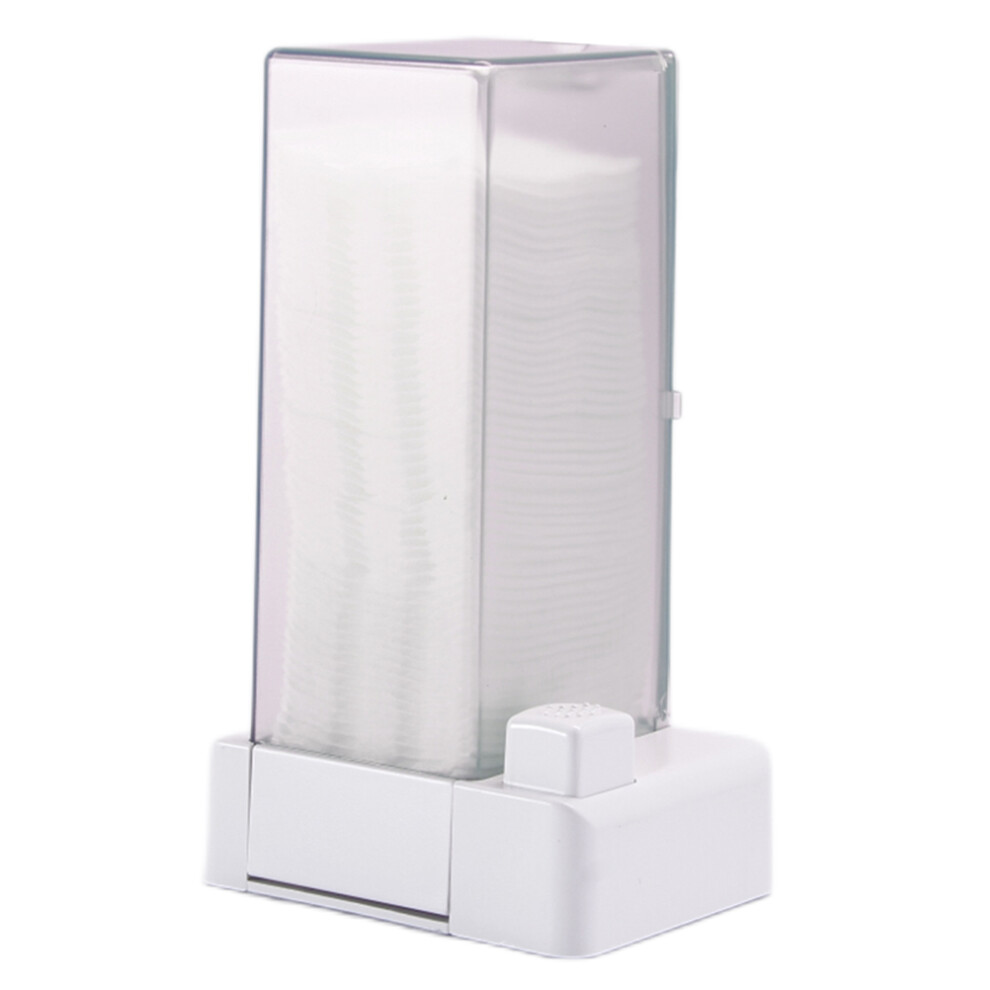 Pink Automatic Cotton Pad Dispenser Makeup Holder Organizer