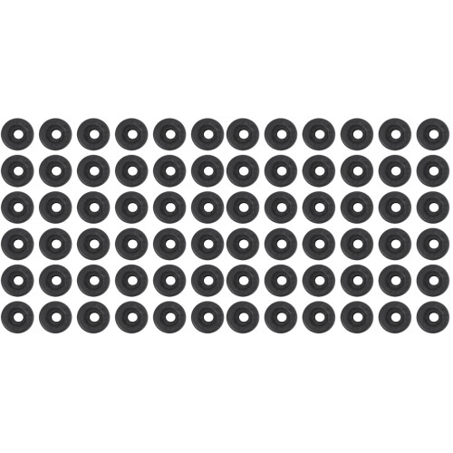 200 Pcs Silicone Pin Cushion Coil Machine Needles Grommets Tools Black 1