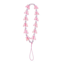 Phone Anti-Lost Lanyard Pink Butterflies Charm For Decor 3pcs