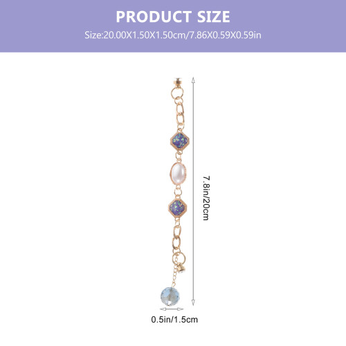2Pcs Pearl Chain Decorative Phone Case Accessories 2