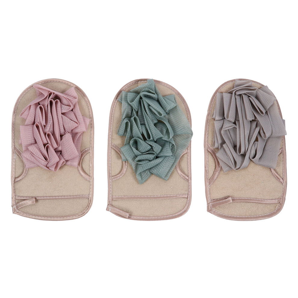 Solustre 6 Pcs Portable Scrub Bath Sponge Double Sided Shower Mitt