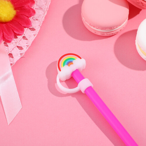 Creative Rainbow Straw Cover For Drinks Cup Accessory 2