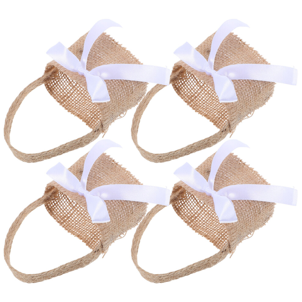 8 Pcs Wedding Party Candy Storage Bag Linen Flower Basket 248-image-OPC-PKY2JFG-NEW