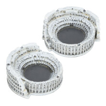 2Pcs Colosseum Shaped Ashtray Round Smoker Container For Home Office