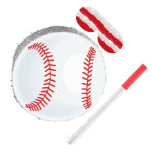 Baseball Pinata Bundle With Blindfold Bat And Confetti For Birthday Party