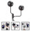 2Pcs Stainless Steel Holder Wall Mount Rack With 180 Rotation 11