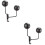 2Pcs Stainless Steel Holder Wall Mount Rack With 180 Rotation 8