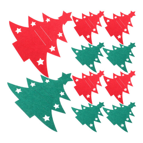 30 Pcs Christmas Tableware Holders Felt Cutlery Pouches Deer Design 1