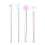 4Pcs Transparent Long Handle Glass Stirring Sticks (Assorted Color) 2