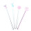 4Pcs Transparent Long Handle Glass Stirring Sticks (Assorted Color) 1