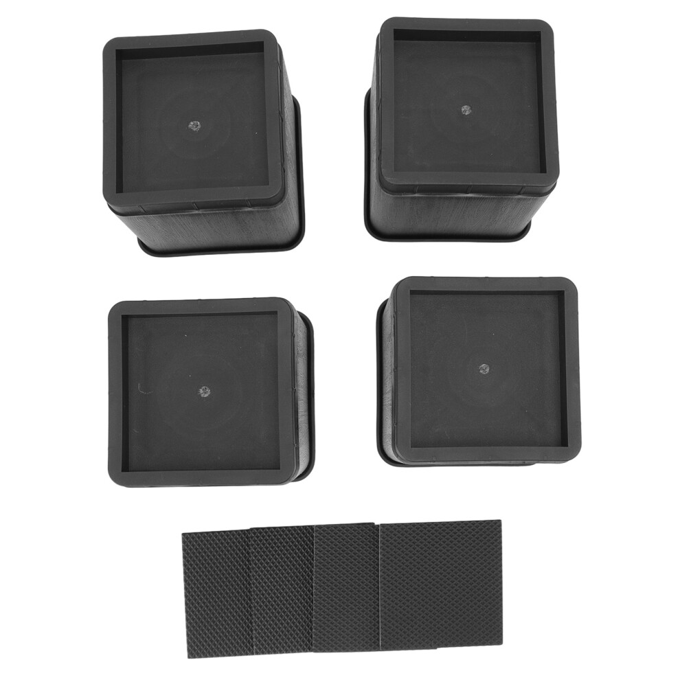 4Pcs Stackable Bed Risers Anti Slip Rubber Pads 685922806642