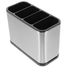 Silver Stainless Steel Utensil Holder for Countertop Kitchen Organizer