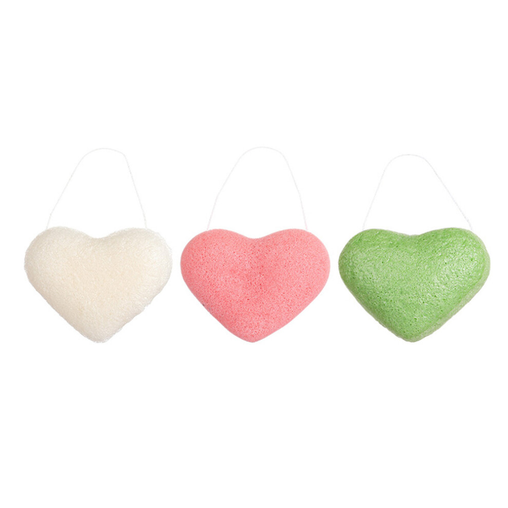 Iplusmile 2 Sets Heart Shape Powder Puff Sponges Cleansing Brush For Your Face