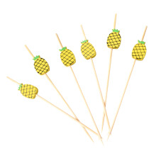 100 Pcs 12cm Pineapple Beaded Cocktail Picks