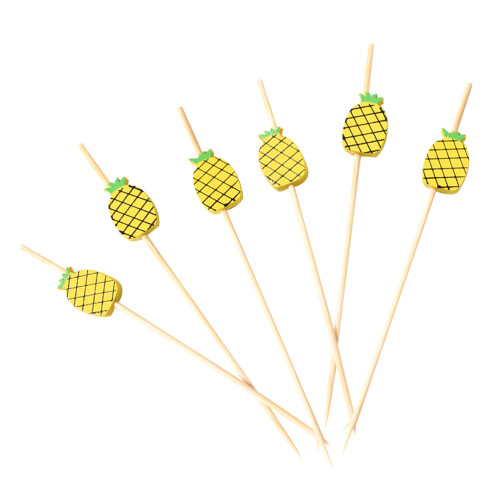 100 Pcs 12cm Pineapple Beaded Cocktail Picks
