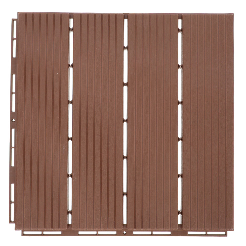 2Pcs Outdoor Wood-Plastic Waterproof Splicing Floor For Garden Balcony 034170885372