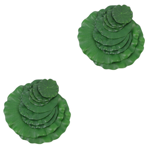 2 Count Pond Accessories Outdoor Artificial Lily Pads Decorations 2