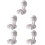5pcs Shower Head Bracket Sucker Abs Bathroom Shelf White 6