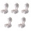 5pcs Shower Head Bracket Sucker Abs Bathroom Shelf White 3