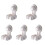5pcs Shower Head Bracket Sucker Abs Bathroom Shelf White 2