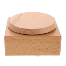 2Pcs Diy Wind-Up Musical Box Base Square Rotatable Platform