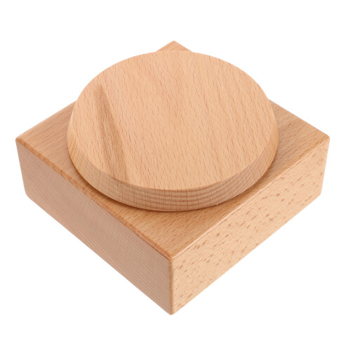 2Pcs Diy Wind-Up Musical Box Base Square Rotatable Platform 2