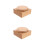 2Pcs Diy Wind-Up Musical Box Base Square Rotatable Platform 6