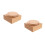 2Pcs Diy Wind-Up Musical Box Base Square Rotatable Platform 4