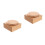 2Pcs Diy Wind-Up Musical Box Base Square Rotatable Platform 9