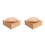 2Pcs Diy Wind-Up Musical Box Base Square Rotatable Platform 7