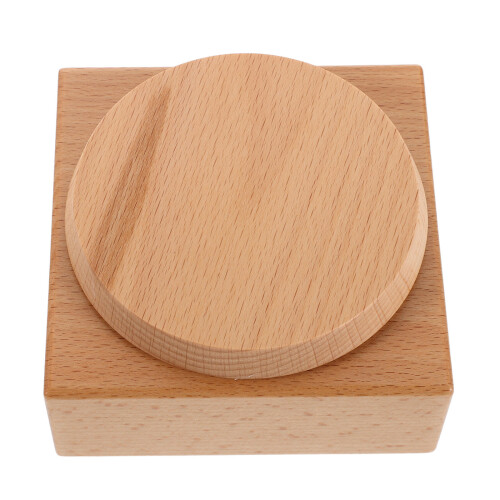 2Pcs Diy Wind-Up Musical Box Base Square Rotatable Platform 1