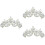 3Pcs Elegant Silver Bride Tiara Pearl Rhinestone Wedding Crowns 8