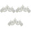 3Pcs Elegant Silver Bride Tiara Pearl Rhinestone Wedding Crowns 5