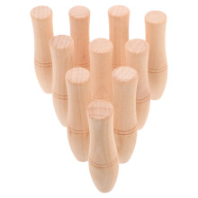 10Pcs Kabob Skewer Handles: Heavy Duty Bbq Fork Wood Replacement