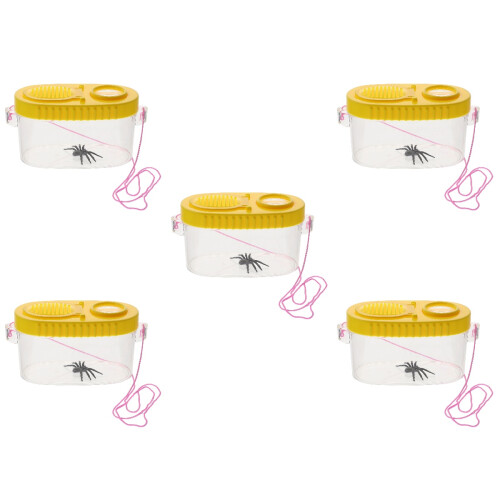 5 Pcs Insect Collectors' Boxes Multi-Function Critter Containers 2