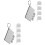 10 Pcs Sublimation Keychain Blanks Craft Charms 5