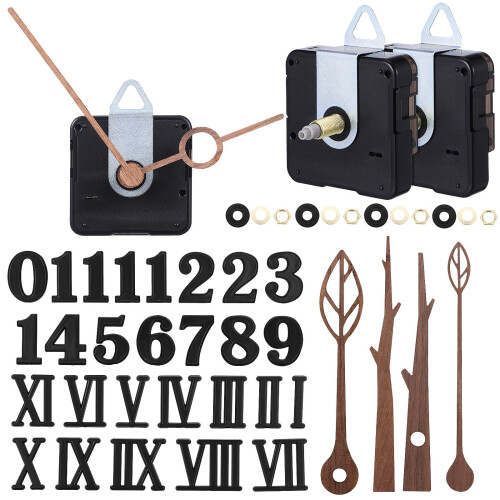 2 Sets Diy Clock Movement Wall Parts Kit Suite Abs