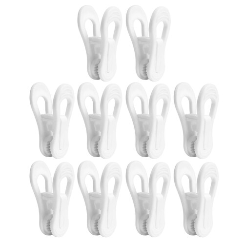 20 Pcs Hanger Clips Plastic Clothespins For Laundry Socks